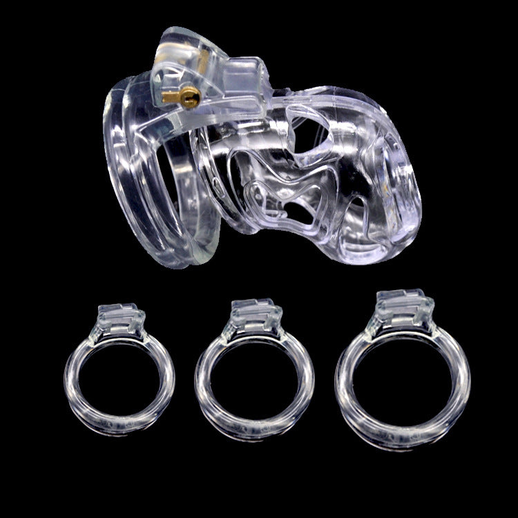 Imprison Bird Q226 Men's Chastity Penis Cage Kit - Clear with 4 Rings