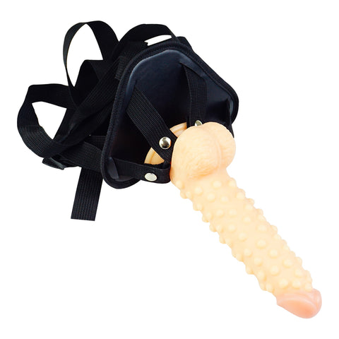 MD 9.4'' Beaded Strap-On Dildo Harness Kit - Flesh Tone MD 9.4'' Beaded Strap-On Dildo Harness Kit - Flesh Tone