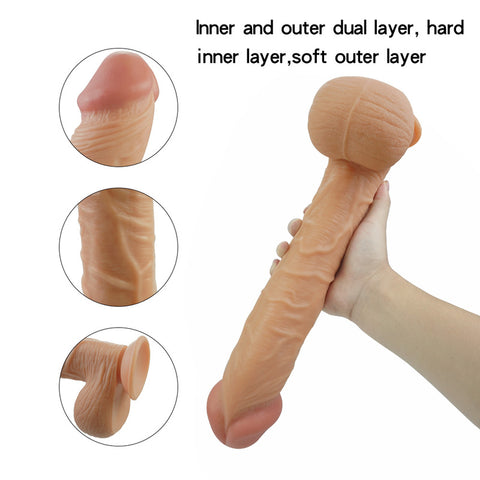 MD 13.38" Giant Realistic Dildo - Flesh MD 13.38" Giant Realistic Dildo - Flesh