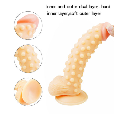 MD 9.4'' Beaded Strap-On Dildo Harness Kit - Flesh Tone MD 9.4'' Beaded Strap-On Dildo Harness Kit - Flesh Tone