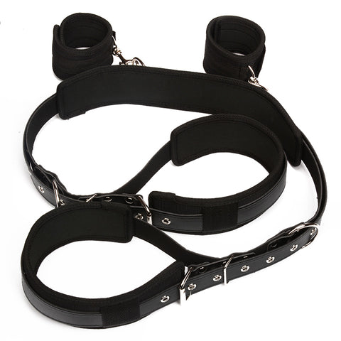 BDSM Bondage Leg Open & Wrist Cuff Restraint BDSM Bondage Leg Open & Wrist Cuff Restraint