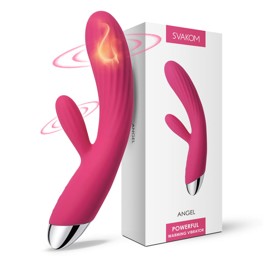 SVAKOM Angel Flexible Intelligent Warming Rabbit Vibrator - Rose