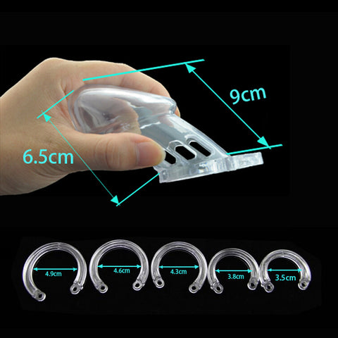 IMPRISON BIRD ABS Male Chastity Cage Penis Cage Kit 5 Rings Set / 5 Colors * 2 Size IMPRISON BIRD ABS Male Chastity Cage Penis Cage Kit 5 Rings Set / 5 Colors * 2 Size