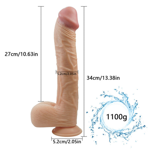 MD 13.38" Giant Realistic Dildo - Flesh MD 13.38" Giant Realistic Dildo - Flesh