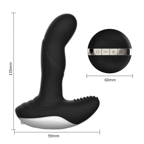 FOX P10 Remote Control Wiggle Motion Auto Heating Vibrating Prostate Massager FOX P10 Remote Control Wiggle Motion Auto Heating Vibrating Prostate Massager