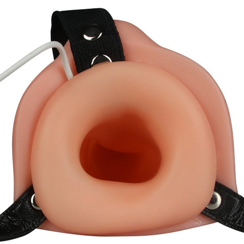 LOVETOY Unisex Vibrating Hollow Strap-On Dildo - Adjustable Pleasure Toy LOVETOY Unisex Vibrating Hollow Strap-On Dildo - Adjustable Pleasure Toy