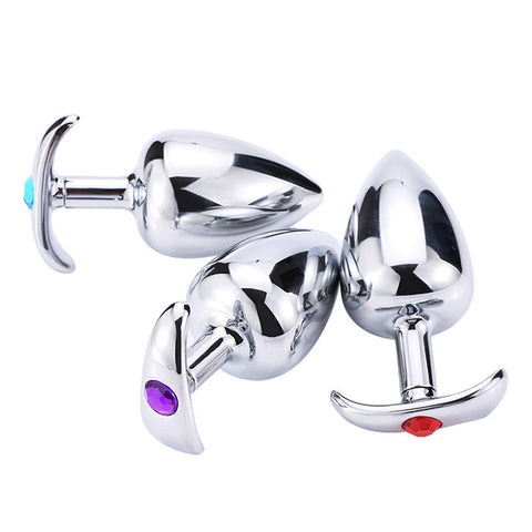 RY Crystal Jewelled Stainless Steel Anal Plug 3 Size in 1 Pack RY Crystal Jewelled Stainless Steel Anal Plug 3 Size in 1 Pack