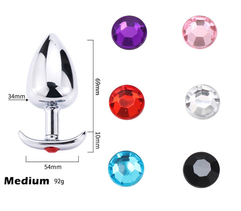 RY Crystal Jewelled Stainless Steel Anal Plug 3 Size in 1 Pack RY Crystal Jewelled Stainless Steel Anal Plug 3 Size in 1 Pack