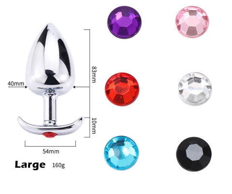 RY Crystal Jewelled Stainless Steel Anal Plug 3 Size in 1 Pack RY Crystal Jewelled Stainless Steel Anal Plug 3 Size in 1 Pack