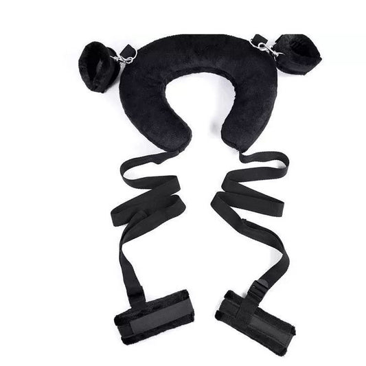 Bondage Restraint Pillow Kit Wrist Ankle Cuffs Leg Opener