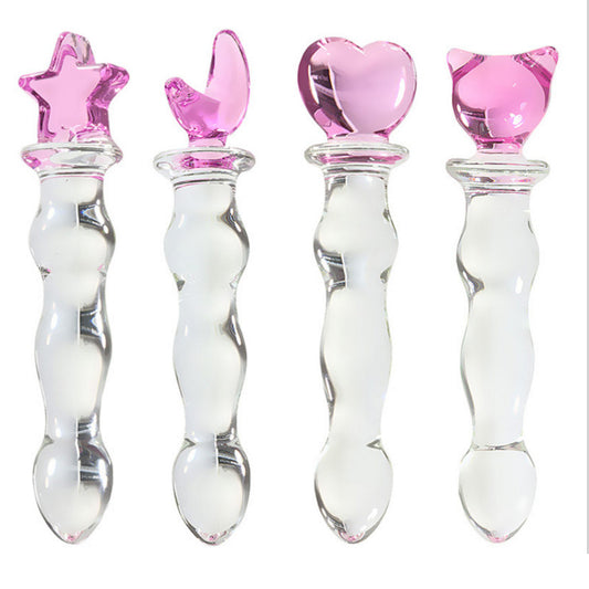 21cm Crystal Glass Butt Plug / Anal Beads / Thruster Dildo