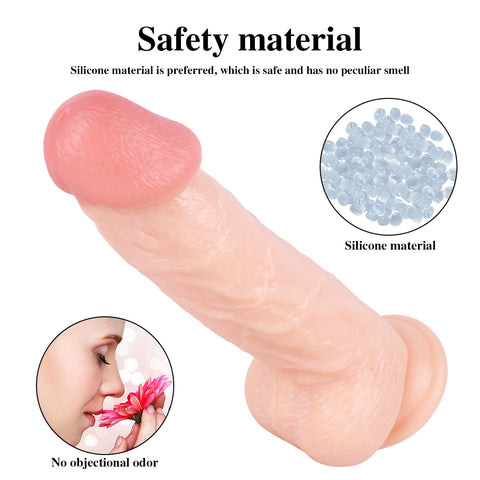 MD 9.84" Super Realistic Thick Dildo - Flesh MD 9.84" Super Realistic Thick Dildo - Flesh