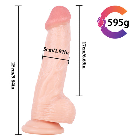 MD 9.84" Super Realistic Thick Dildo - Flesh MD 9.84" Super Realistic Thick Dildo - Flesh