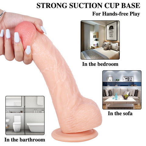 MD 9.84" Super Realistic Thick Dildo - Flesh MD 9.84" Super Realistic Thick Dildo - Flesh