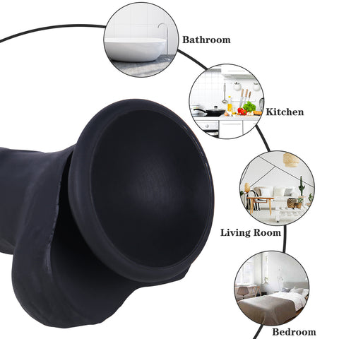 MD 7.48" Mustang Silicone Thick Realistic Dildo - Black MD 7.48" Mustang Silicone Thick Realistic Dildo - Black