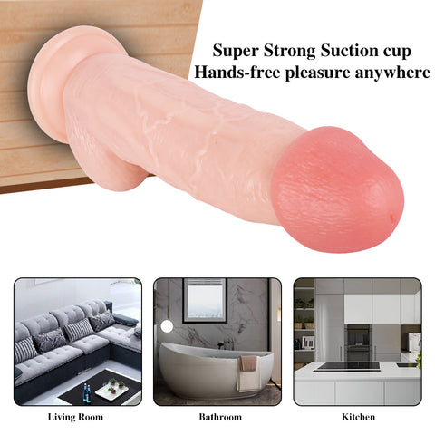MD 9.84" Super Realistic Thick Dildo - Flesh MD 9.84" Super Realistic Thick Dildo - Flesh