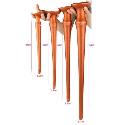 MD Dragon Whip Extremely Long Anal Snake Anal Plug - Silicone Colon Snake - Gold / 4 Size 30cm-60cm MD Dragon Whip Extremely Long Anal Snake Anal Plug - Silicone Colon Snake - Gold / 4 Size 30cm-60cm