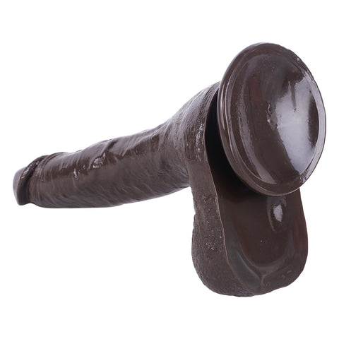 MD 10.23" XL Huge Realistic Dildo with Large Base - Coffee