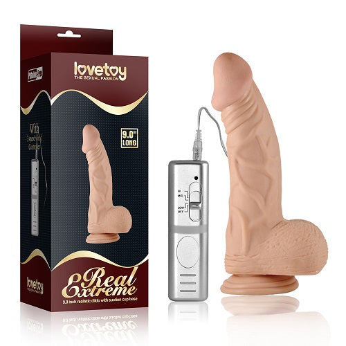 LOVETOY 9" Real Extreme Vibrating Dildo