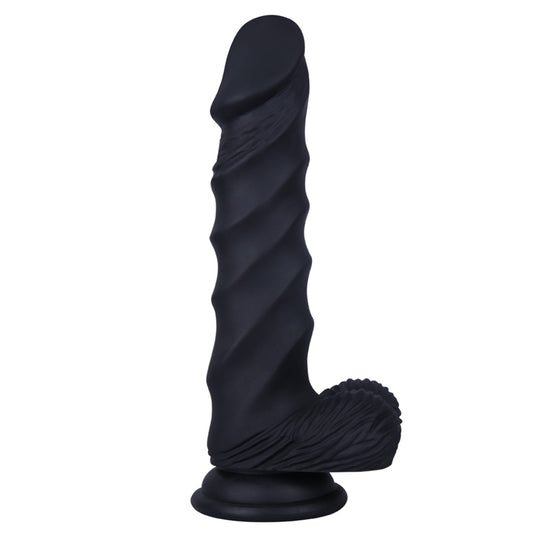 MD 21cm Thread Sword Realistic Silicone Dildo - Textured Lifelike Toy