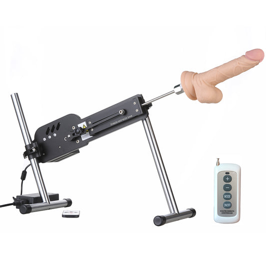 Giant Remote Control Sex Machine Kit with Realistic Dildo & 30cm Extension Pole