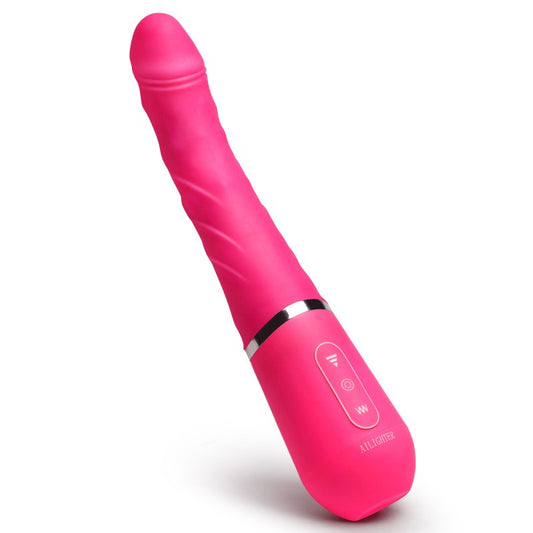 AILIGHTER Automatic Thrusting & Heating 360° Bendable Dildo Vibrator - Rose