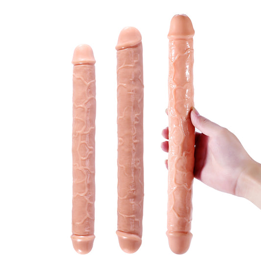 DY Crystal Double Penetration Dildo - Nude 3 Size Optional