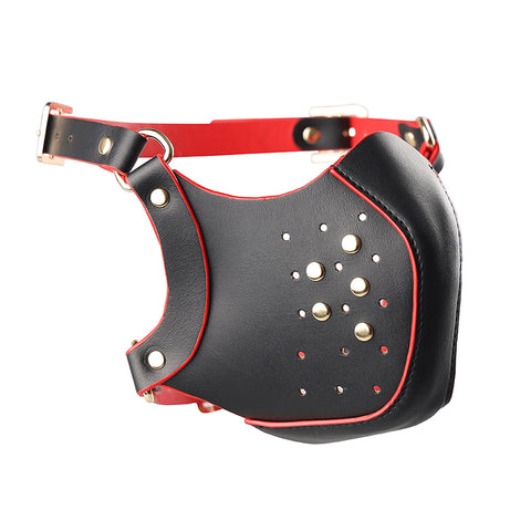 BDSM Fetish Half Face Mask Cosplay Bondage Hood - Black BDSM Fetish Half Face Mask Cosplay Bondage Hood - Black
