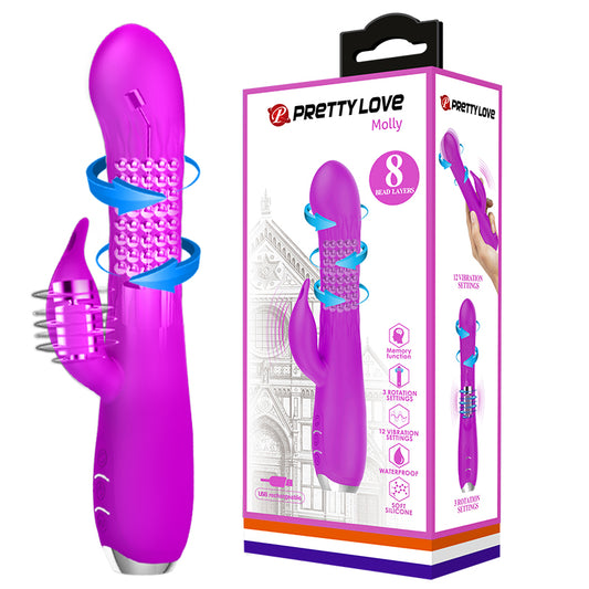 PRETTY LOVE Molly Auto Rotation Rabbit Vibrator