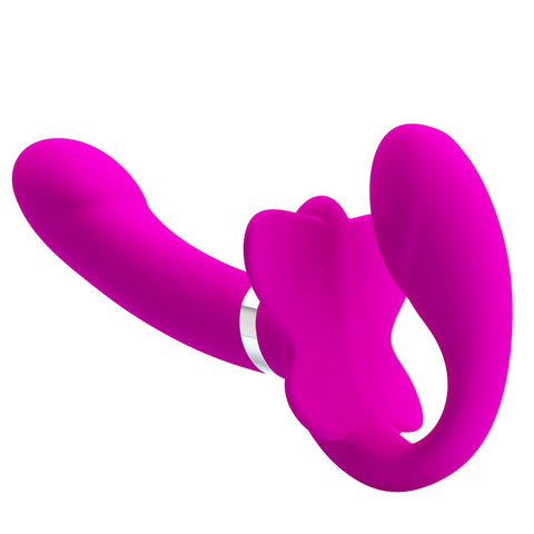 PRETTY LOVE Valerie Vibrating Strapless Strap-On Dildo