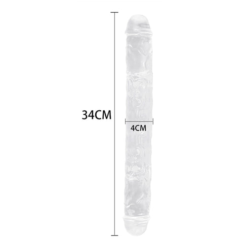 DY Crystal Double Penetration Dildo - Clear 3 Size Optional DY Crystal Double Penetration Dildo - Clear 3 Size Optional