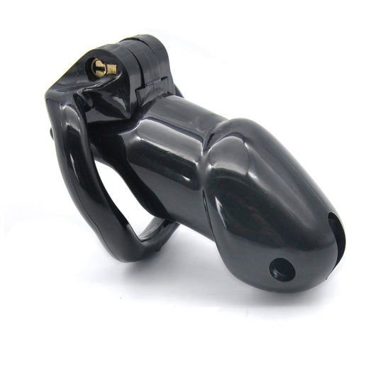 Imprison Bird Male Chastity Device Penis Cage - Long Version with 4 Rings/Black