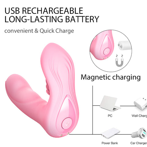DIBE Butterfly 4 Deluxe Remote Control Wearable Vibrator - Auto Heating & Licking