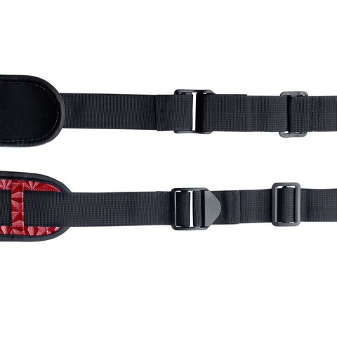BDSM Erotic Diamond Pattern Leg Open Strap Restraint with Handcuffs Bondage Kit -Black&Red