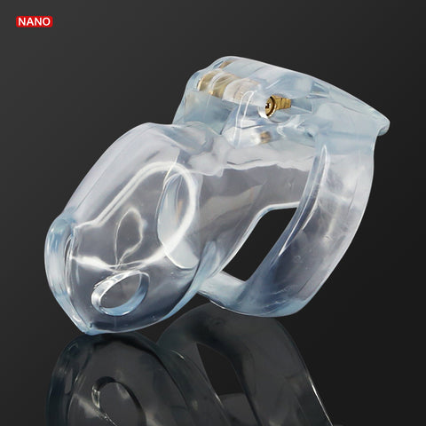 Imprison Bird A777 Male Chastity Device Penis Cage Kit- 4 Sizes with 4 Rings/Clear Imprison Bird A777 Male Chastity Device Penis Cage Kit- 4 Sizes with 4 Rings/Clear