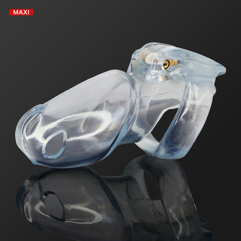 Imprison Bird A777 Male Chastity Device Penis Cage Kit- 4 Sizes with 4 Rings/Clear Imprison Bird A777 Male Chastity Device Penis Cage Kit- 4 Sizes with 4 Rings/Clear