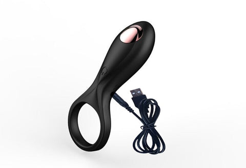 MRMAN Vibrating Penis Ring Couples Ring USB Rechargeable - Black MRMAN Vibrating Penis Ring Couples Ring USB Rechargeable - Black