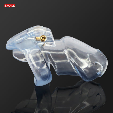 Imprison Bird A777 Male Chastity Device Penis Cage Kit- 4 Sizes with 4 Rings/Clear Imprison Bird A777 Male Chastity Device Penis Cage Kit- 4 Sizes with 4 Rings/Clear