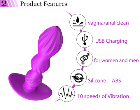 JRL Vibrating Enema Anal Beads Anal Cleaner - Purple JRL Vibrating Enema Anal Beads Anal Cleaner - Purple