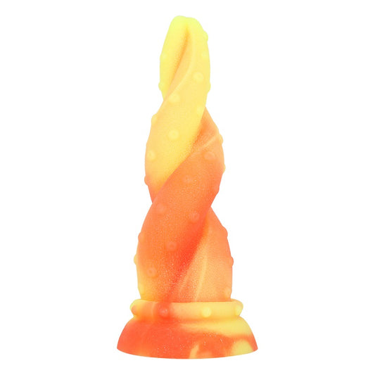 MD Alien Silicone Fantasy Dildo / Anal Plug - Orange Squid