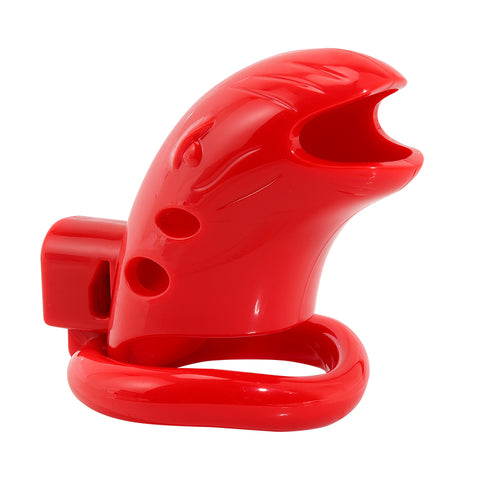 MD Bird Male Chastity Cage Penis Cage - Red 3 Rings MD Bird Male Chastity Cage Penis Cage - Red 3 Rings