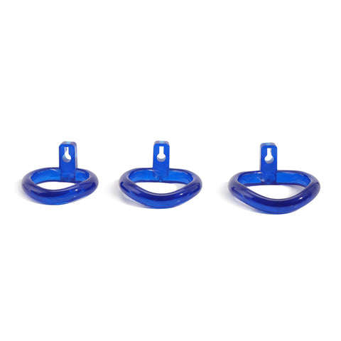 MD Bird Male Chastity Cage Penis Cage - Blue 3 Rings MD Bird Male Chastity Cage Penis Cage - Blue 3 Rings