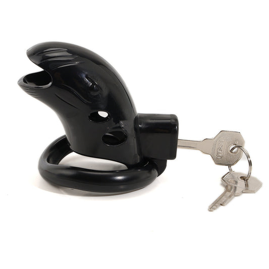 MD Bird Male Chastity Cage Penis Cage - Black 3 Rings