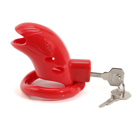 MD Bird Male Chastity Cage Penis Cage - Red 3 Rings MD Bird Male Chastity Cage Penis Cage - Red 3 Rings