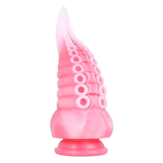 MD 8.86 inch Octopus Tentacles Silicone Fantasy Dildo / Anal Plug - Pink White