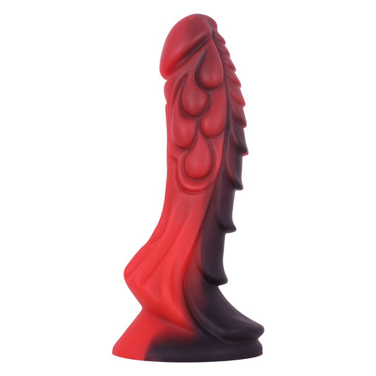 MD 8.27" Monster Silicone Realistic Fantasy Dildo - Red/Black