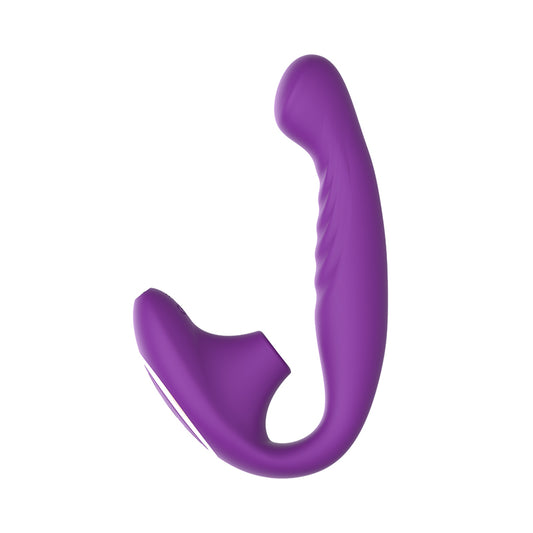 JRL 2 in 1 Bendable Suction Vibrator G-Spot Clitoral Stimulator - Purple