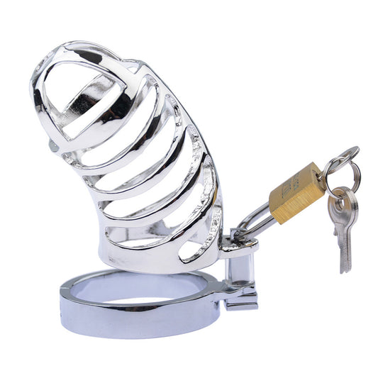 LHD Stainless Steel Male Chastity Cage Penis Cage / 4 Snap Ring Size