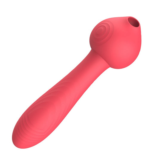 JRL Rose Oral Suction & G-Spot Vibrator Dildo - Dual Stimulation Toy
