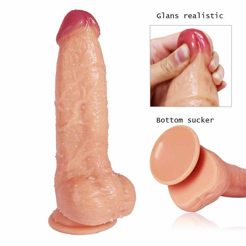MD The King Super Realistic Silicone Dildo - Flesh MD The King Super Realistic Silicone Dildo - Flesh